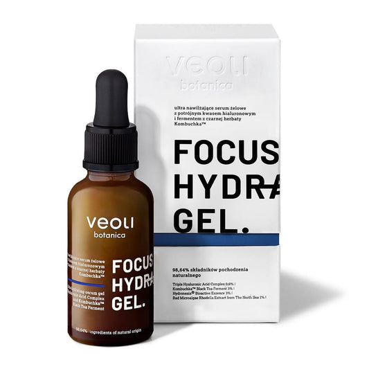 Veoli Botanica Focus Hydration Gel - Nawilżające serum z potrójnym kwasem hialuronowym 30 ml