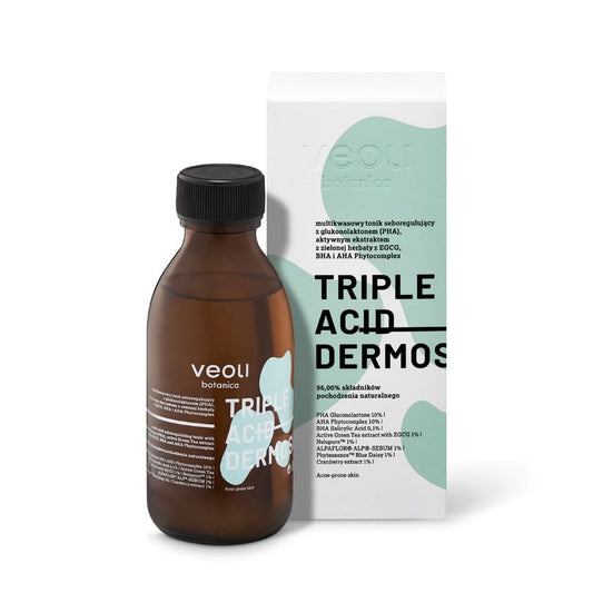 Veoli Botanica Triple Acid Dermosolution - Multikwasowy tonik seboregulujący 150 ml