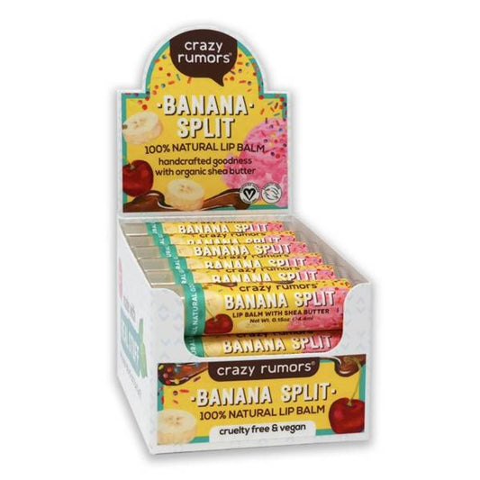 Naturalny balsam do ust Crazy Rumors - Banana Split - 10+2 GRATIS