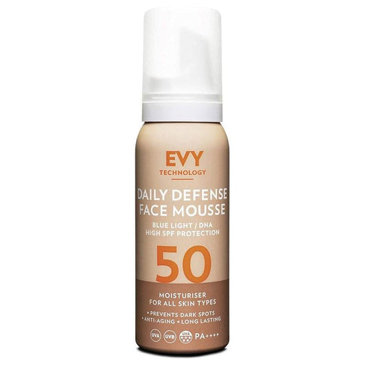 EVY Technology Daily Defense Mousse SPF50 pianka ochronna do twarzy z filtrem UV SPF50 75 ml